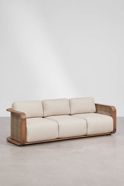 Sofa ogrodowy 3-osobowy z drewna akacjowego Noira