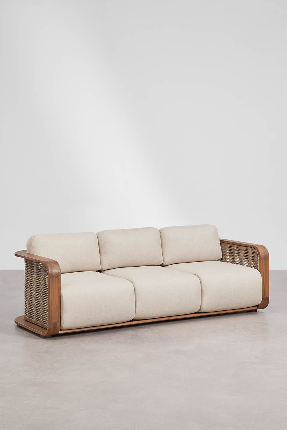 Sofa ogrodowy 3-osobowy z drewna akacjowego Noira, obrazek w galerii 1