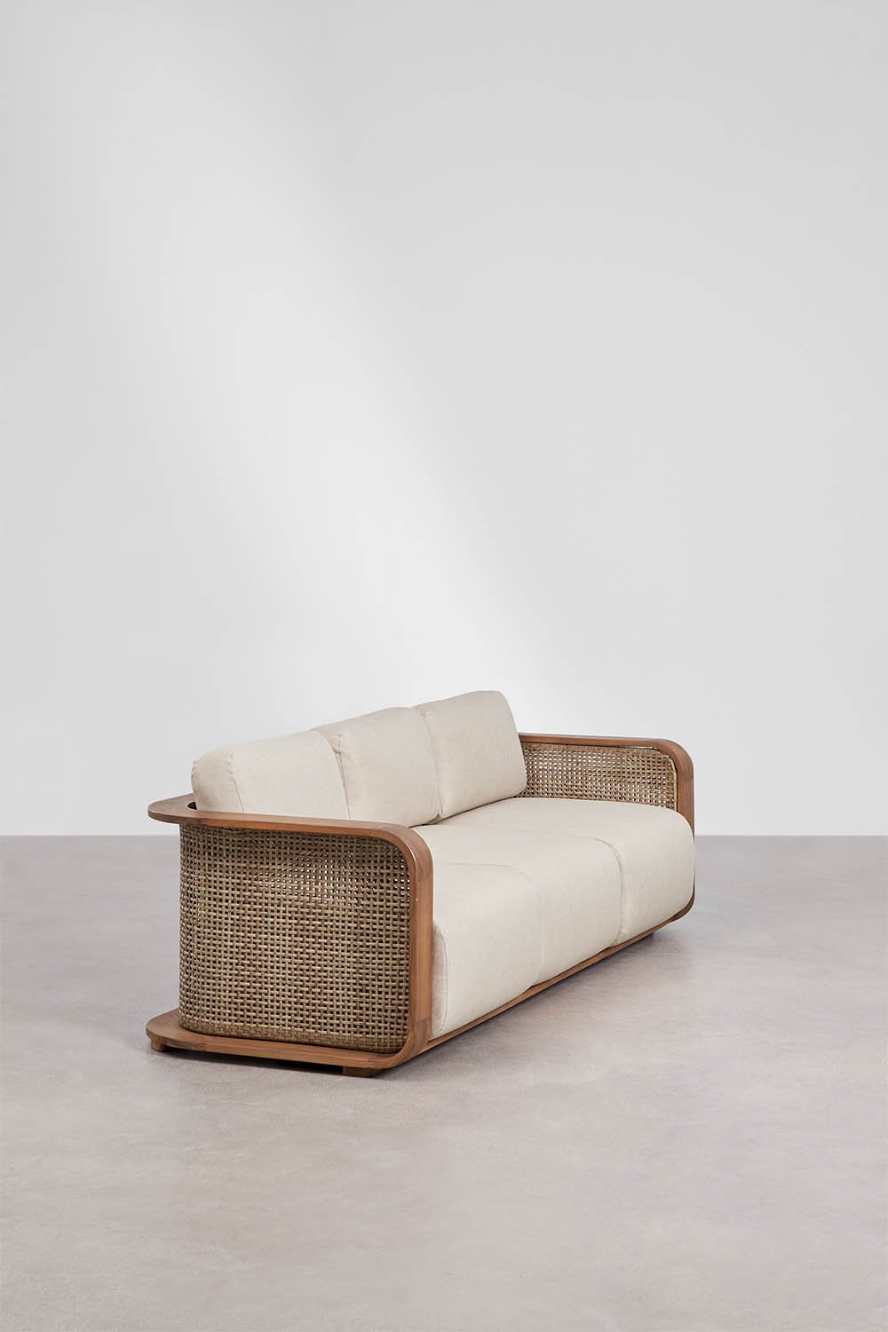 Sofa ogrodowy 3-osobowy z drewna akacjowego Noira, obrazek w galerii 3