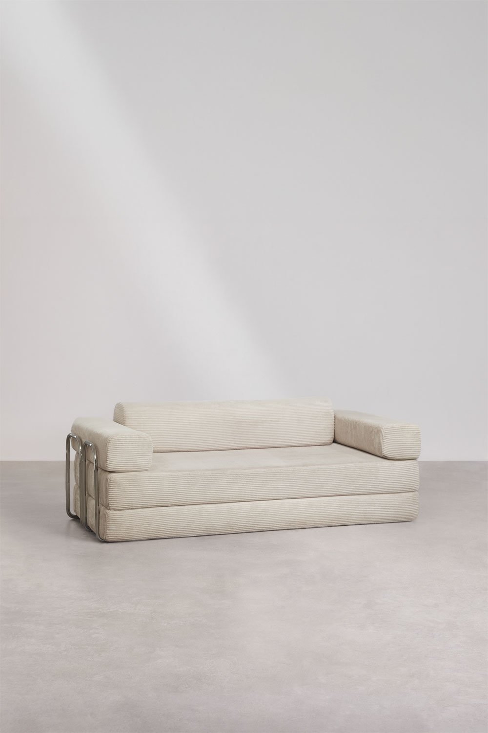 Sofa rozkładana dwuosobowa z weluru pakowana próżniowo Mitchie, obrazek w galerii 1