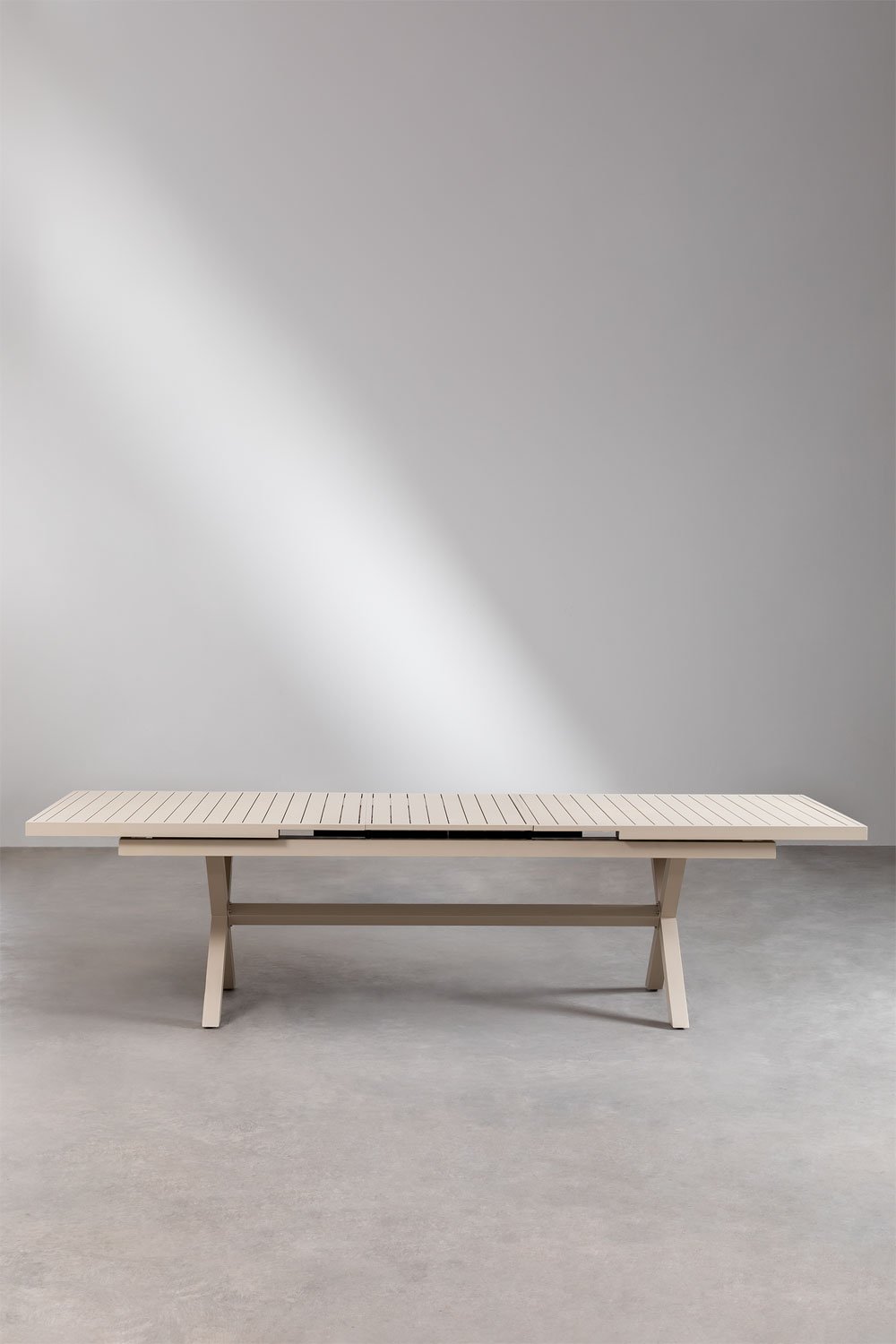 Rozkładany prostokątny stół jadalniany 240-300x100 cm z aluminium Karena, obrazek w galerii 3