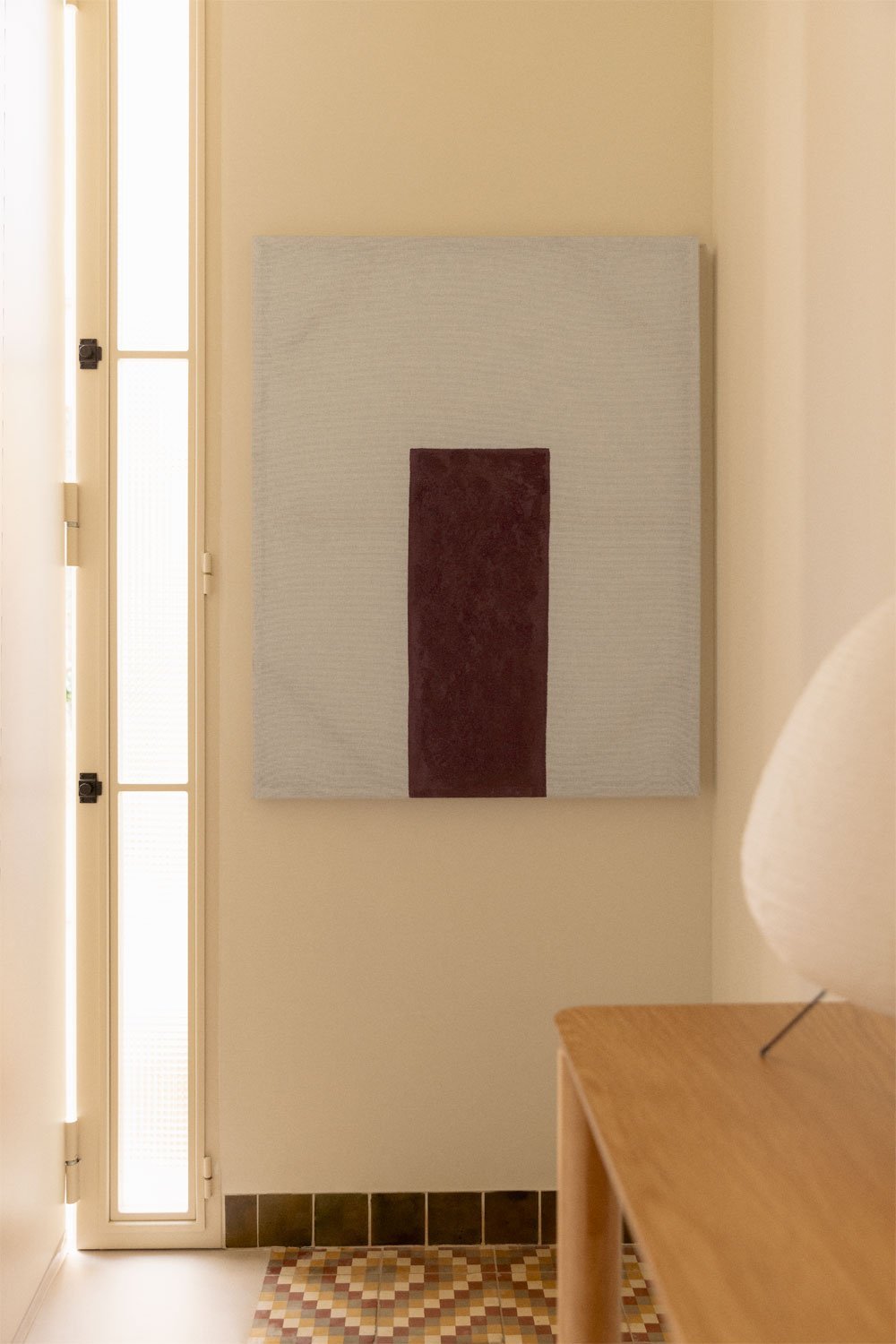 Dekoracyjne płótno lniane o fakturze gipsu (80x100 cm) Antia, obrazek w galerii 1