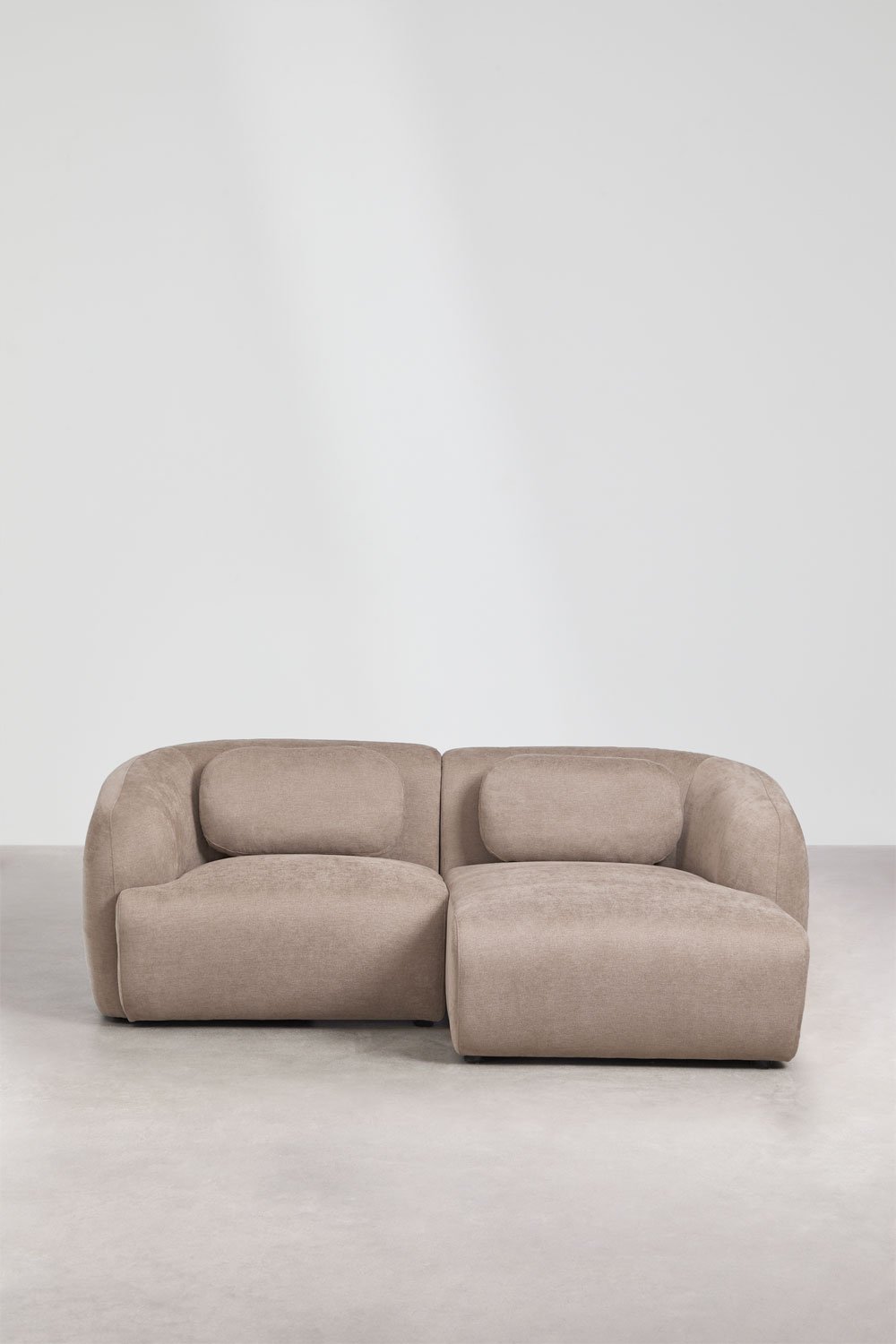 Sofa modułowy z prawym szezlongiem, 2-częściowy, z tkaniny chenilla Coquette, obrazek w galerii 5