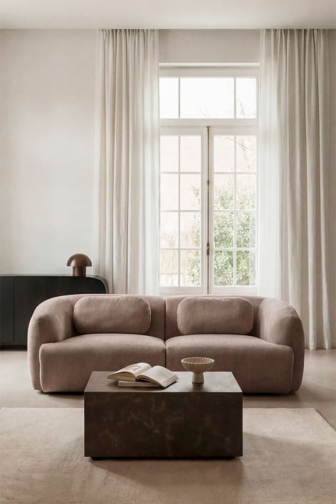 Sofa modułowy 2-częściowy z tkaniny chenille Coquette