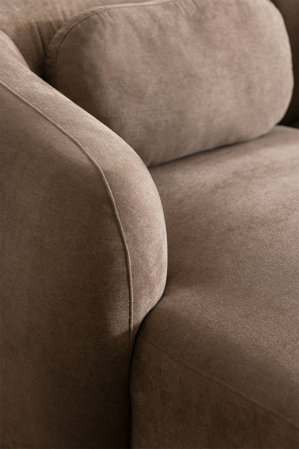 Sofa modułowy z podwójną leżanką, 4-częściowy, z tkaniny chenilla Coquette, obrazek w galerii 2