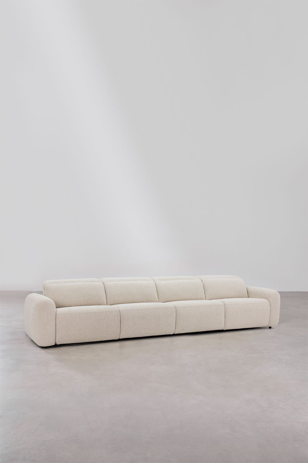 Sofa 5-osobowy rozkładany i elektryczny z tkaniny chenille Peggy, obrazek w galerii 4