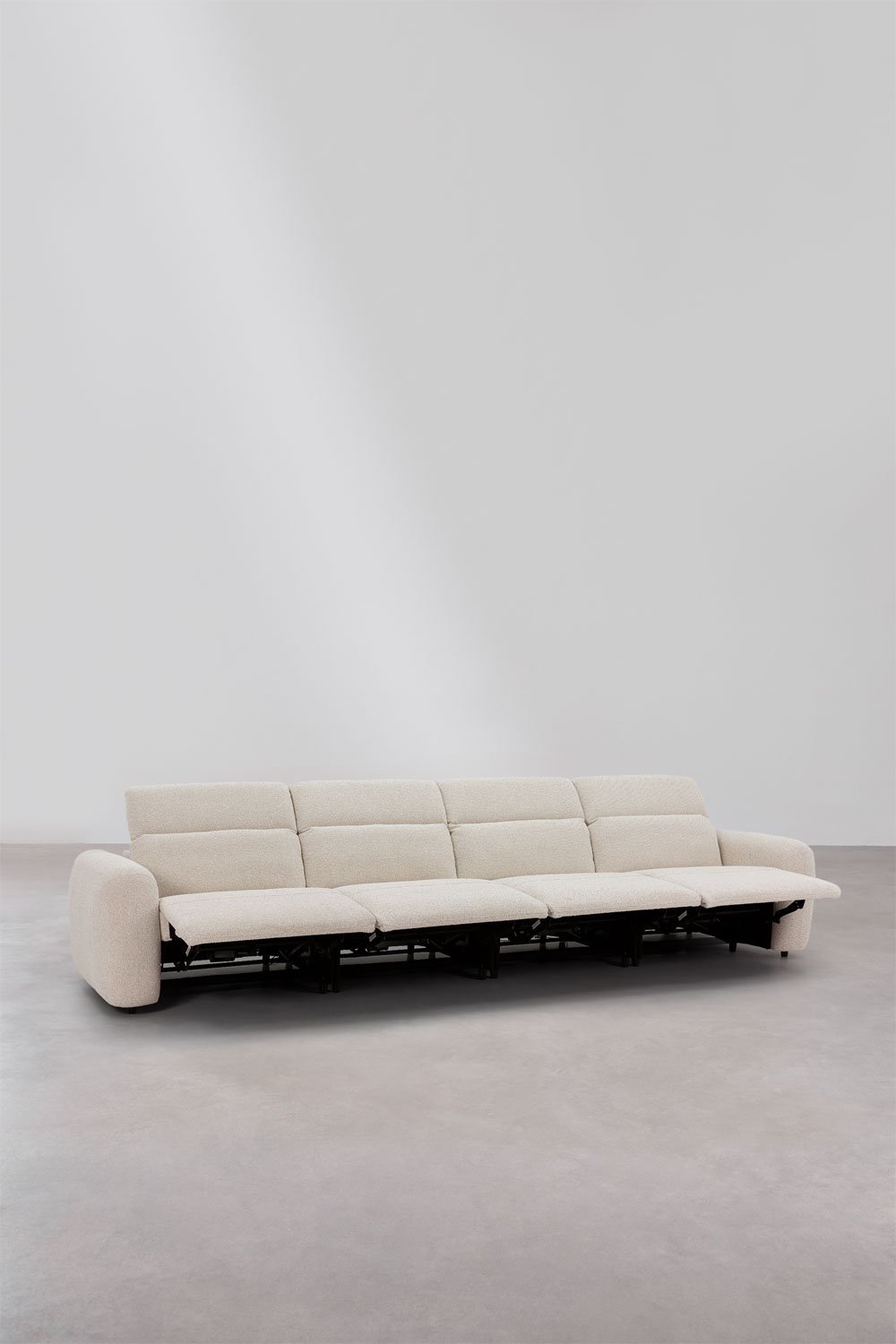 Sofa 5-osobowy rozkładany i elektryczny z tkaniny chenille Peggy, obrazek w galerii 6