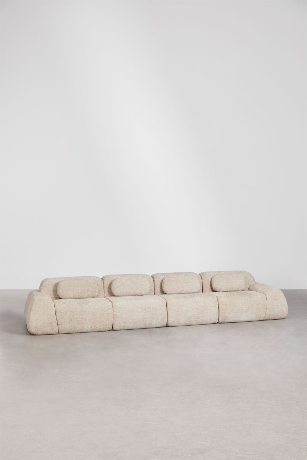 Sofa modułowy 4-częściowy z tkaniny chenilla pakowany próżniowo Merida, obrazek w galerii 3