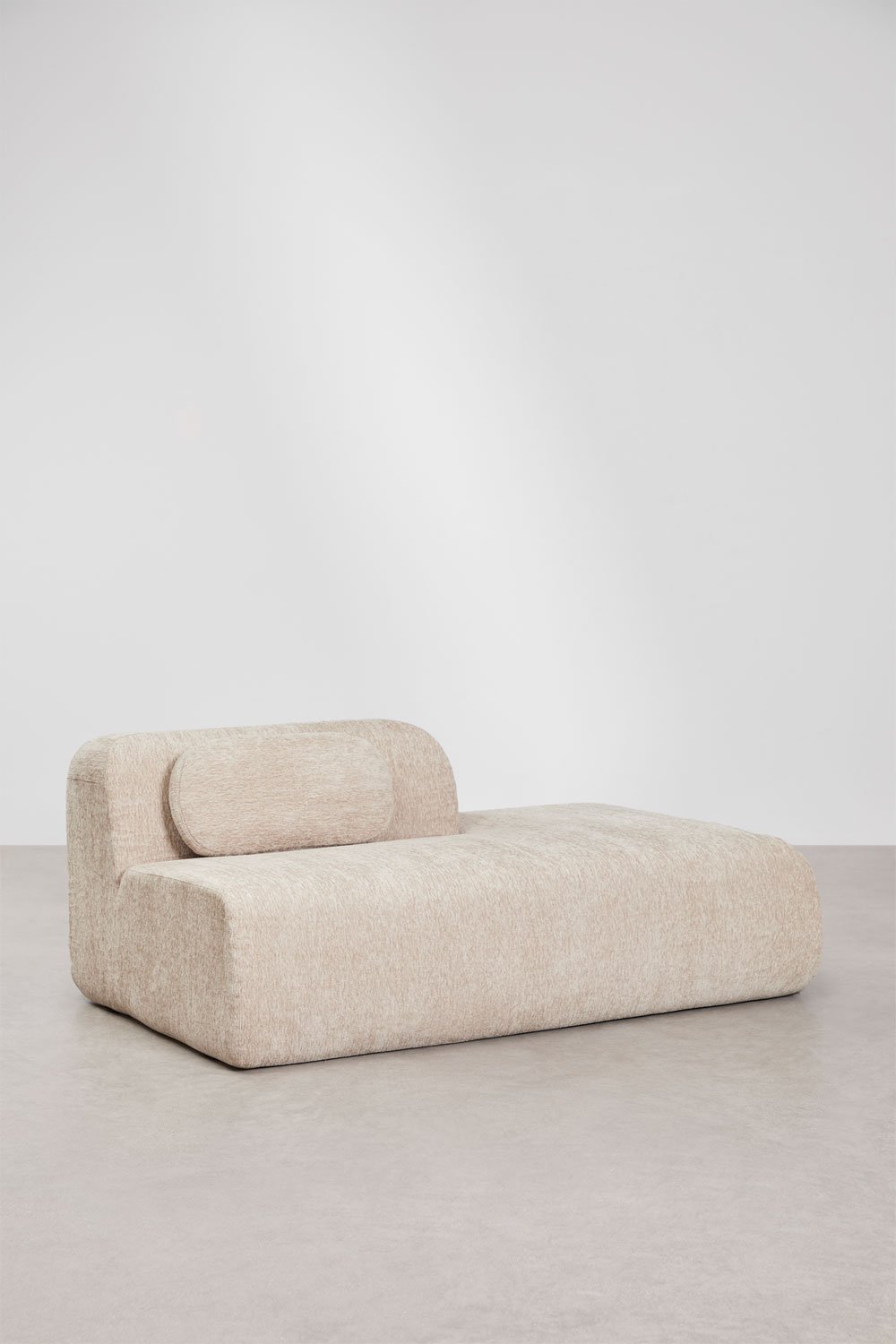 Sofa modułowy 3-częściowy z podwójnym szezlongiem z tkaniny chenilla, pakowany próżniowo Merida, obrazek w galerii 10