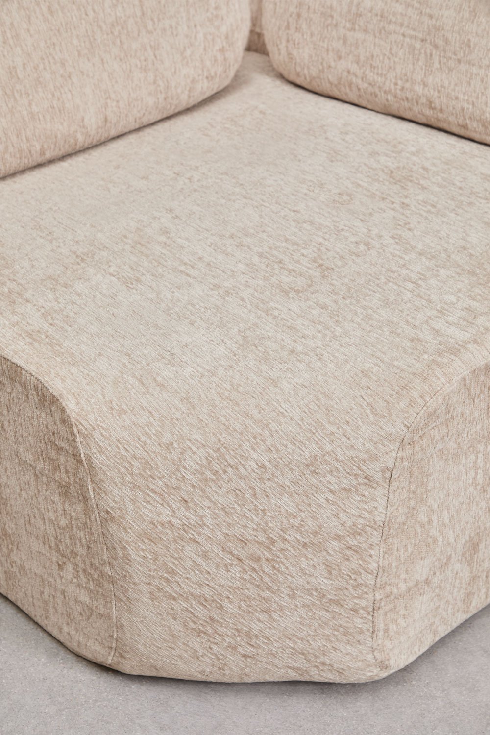 Sofa modułowy narożny 4-częściowy z lewym szezlongiem z tkaniny chenilla, pakowany próżniowo Mérida, obrazek w galerii 11