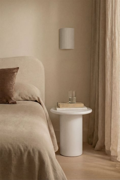 Okrągła szafka nocna Ø45 cm z cementu Namara