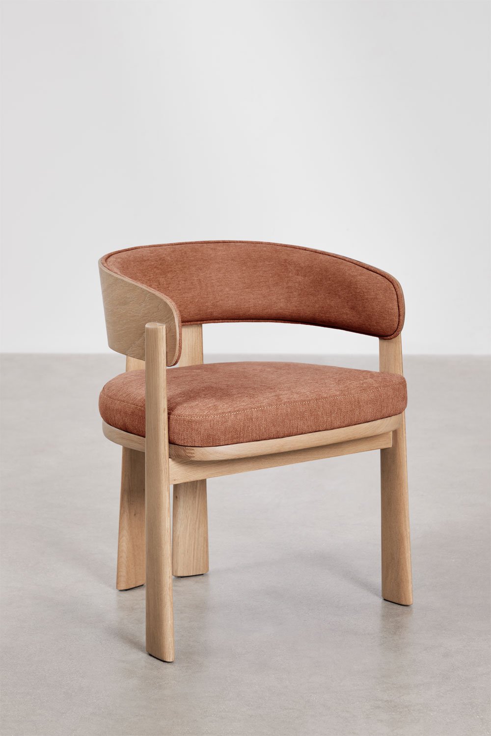 Krzesło jadalniane z drewna dębowego i tapicerowane Olea Signature, obrazek w galerii 3