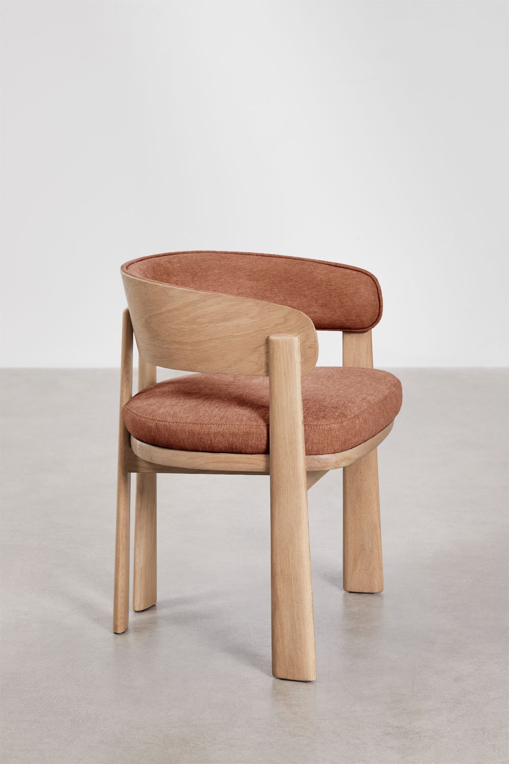 Krzesło jadalniane z drewna dębowego i tapicerowane Olea Signature, obrazek w galerii 4