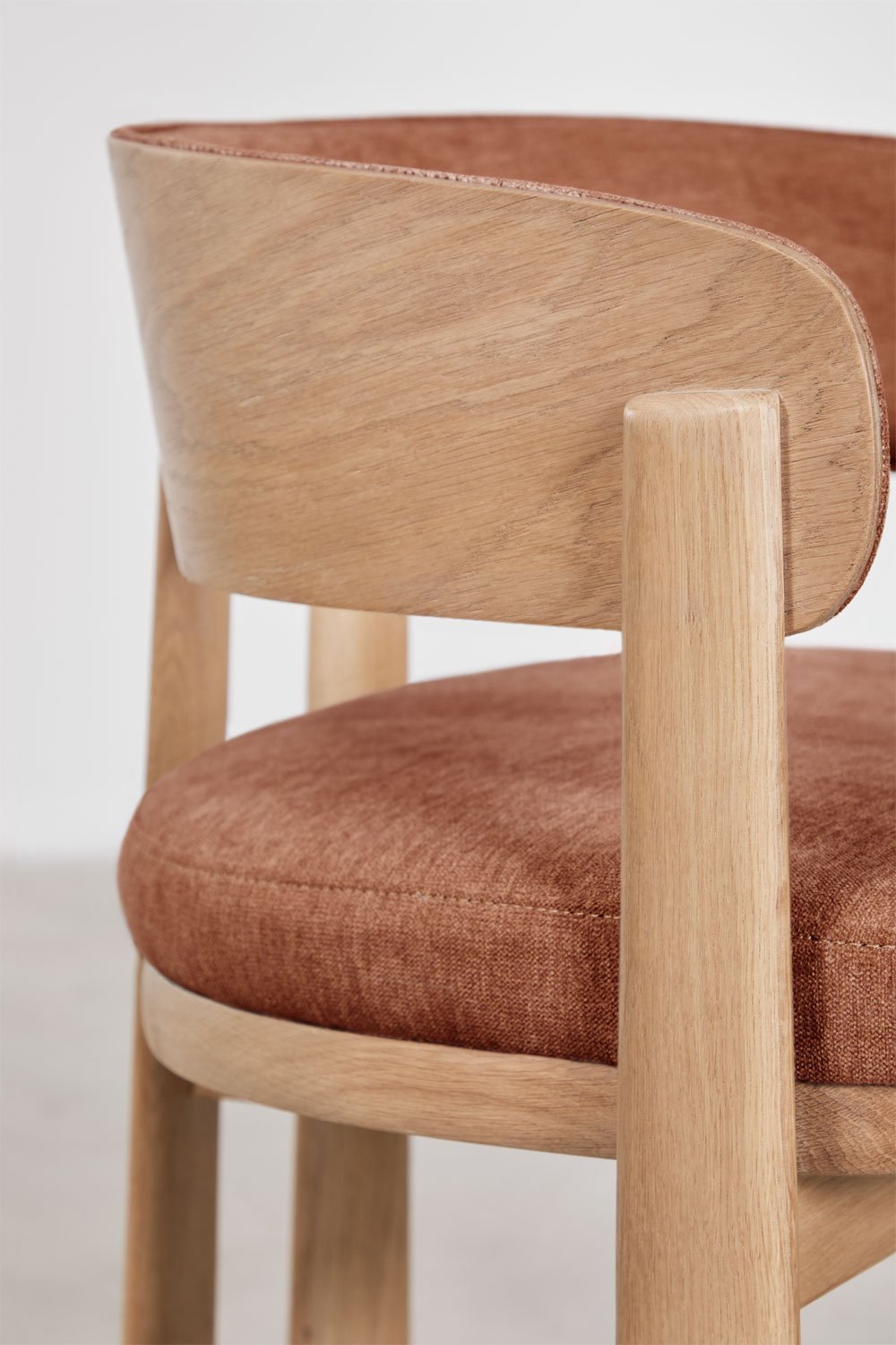 Krzesło jadalniane z drewna dębowego i tapicerowane Olea Signature, obrazek w galerii 6
