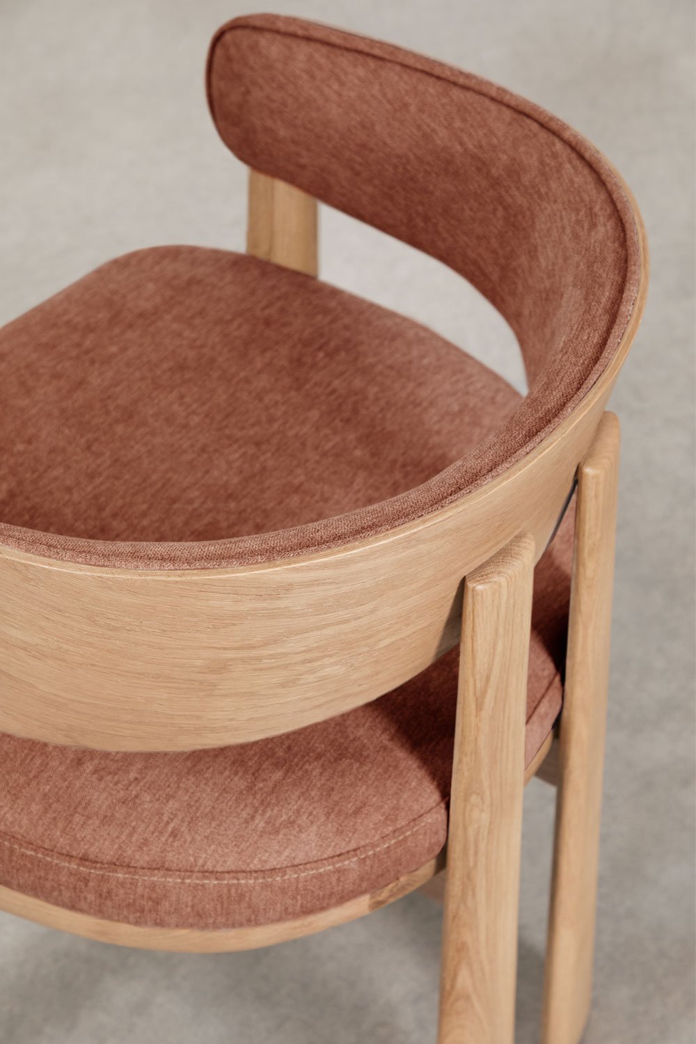 Krzesło jadalniane z drewna dębowego i tapicerowane Olea Signature, obrazek w galerii 7