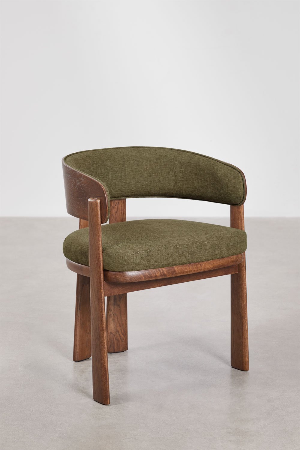 Krzesło jadalniane z drewna dębowego i tapicerowane Olea Signature, obrazek w galerii 3