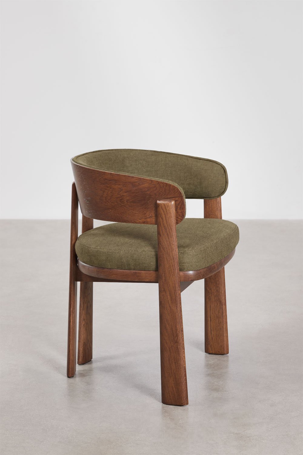 Krzesło jadalniane z drewna dębowego i tapicerowane Olea Signature, obrazek w galerii 4