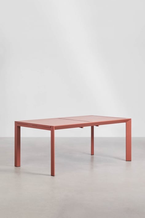 Rozkładany prostokątny stół ogrodowy 180-240x100 cm z aluminium Starmi - Terracota