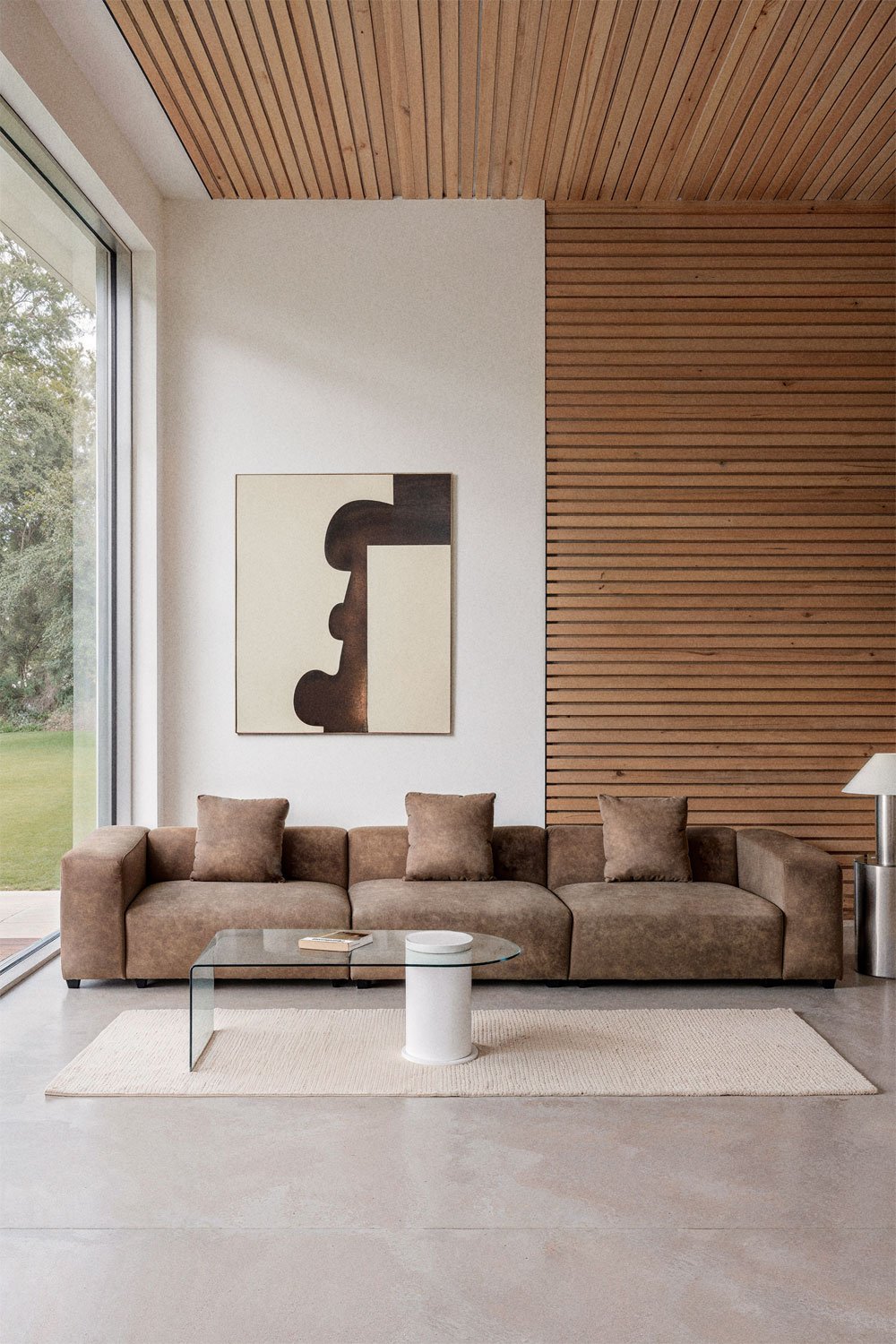 Modułowa sofa 3-częściowa ↔︎375 cm z wysokim podłokietnikiem Bruna, obrazek w galerii 10