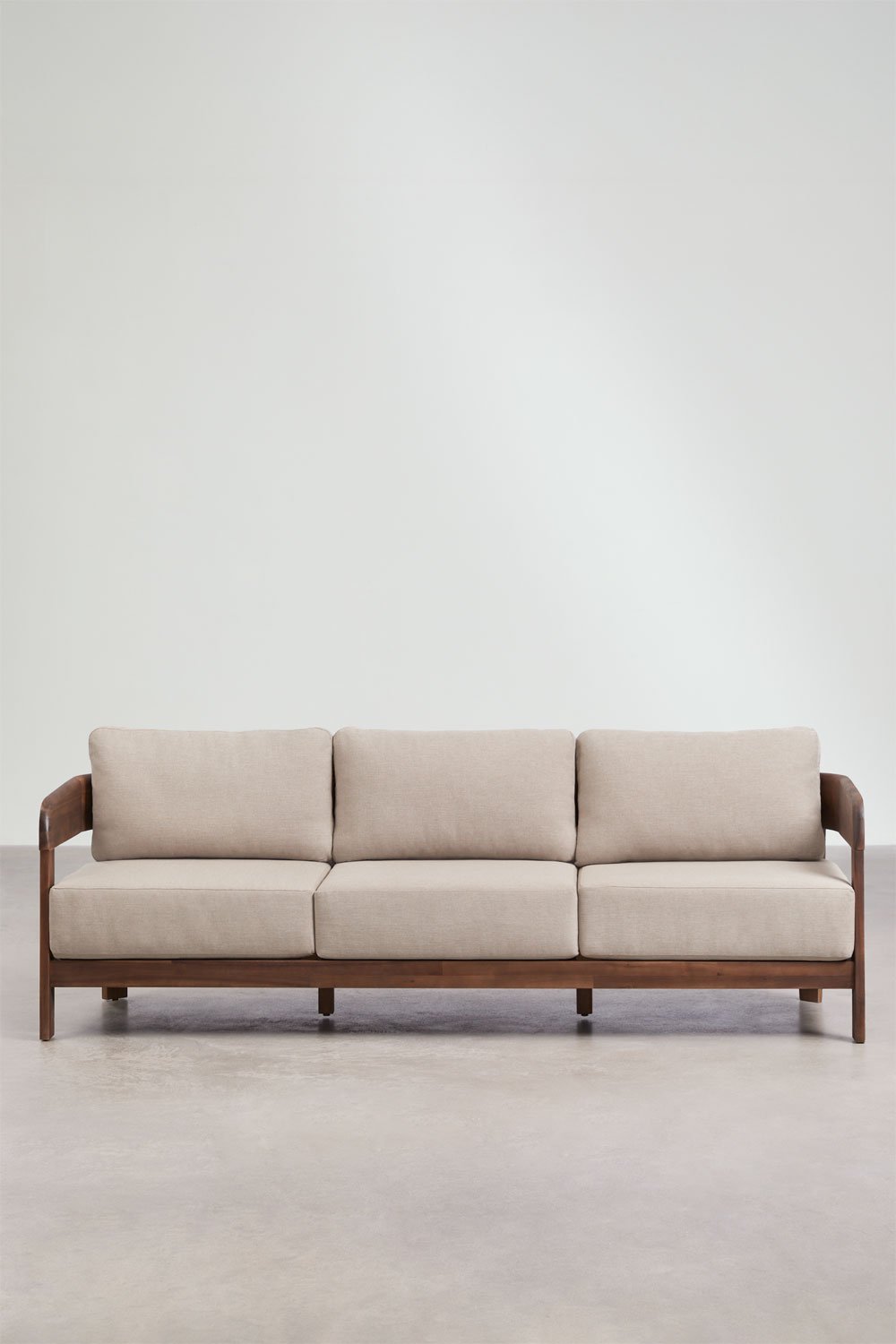 Sofa ogrodowy 3-osobowy z drewna akacjowego Uleno, obrazek w galerii 6