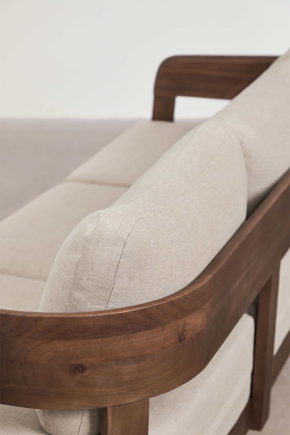 Sofa 3-osobowa z drewna akacjowego Uleno, obrazek w galerii 6