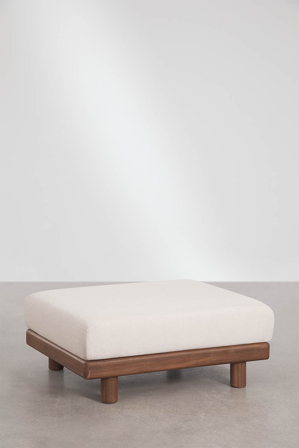 Modułowa sofa ogrodowa 3-częściowa z pufą z akacji Edrien, obrazek w galerii 6