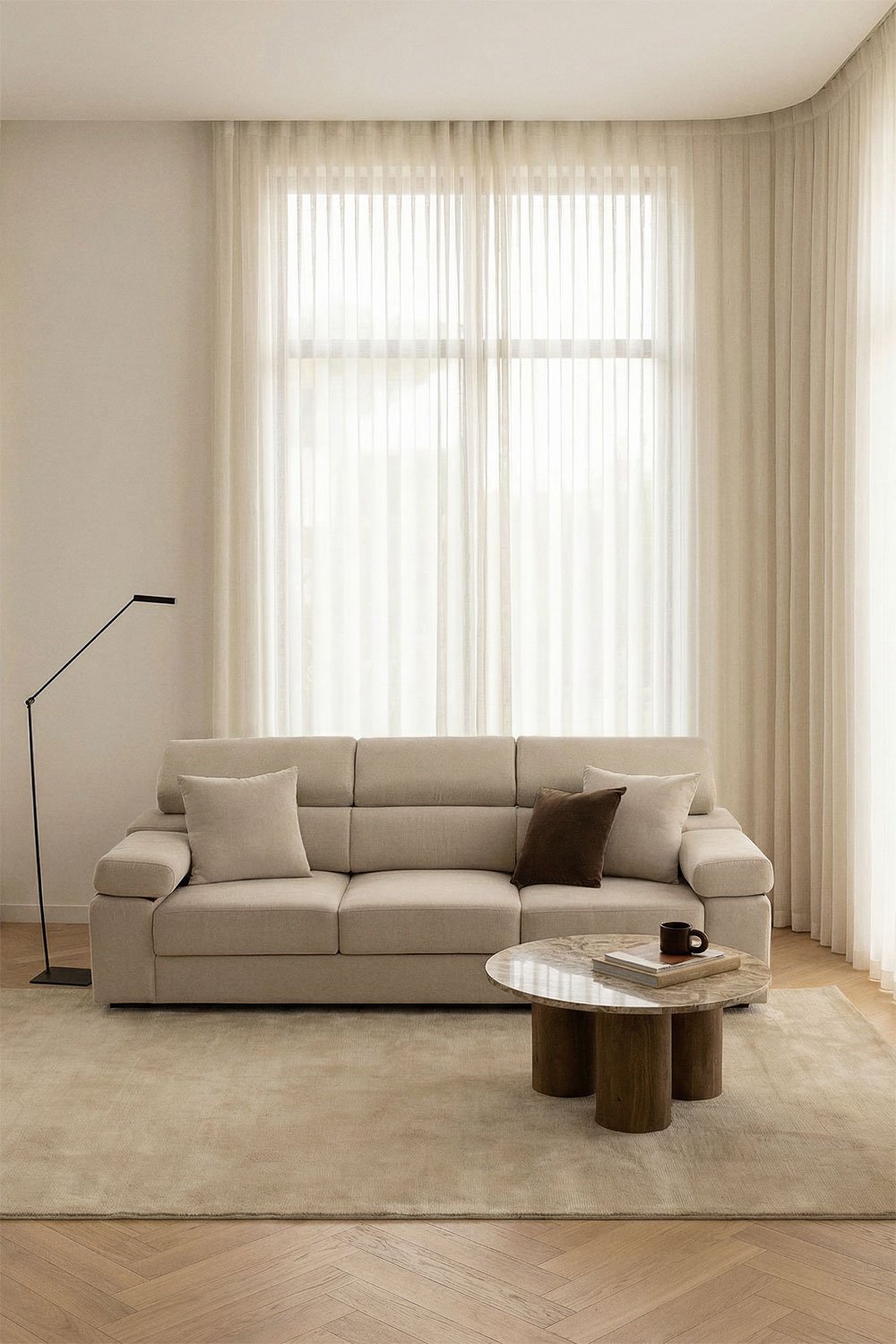 Sofa trzyosobowa z tkaniny Aramis, obrazek w galerii 2