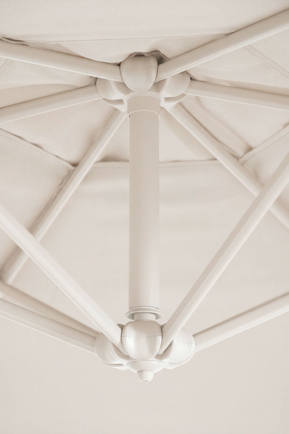 Parasol Ø295 cm z tkaniny i aluminium Salina, obrazek w galerii 4