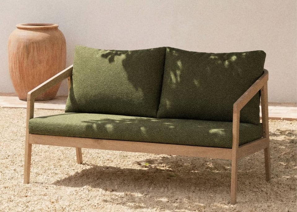 Sofa ogrodowy dwuosobowy z drewna akacjowego Kaela