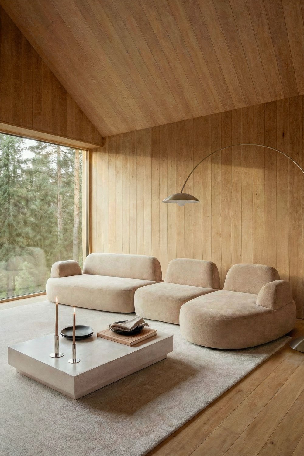 Sofa modułowy z prawym szezlongiem, 3-częściowy, z modułem narożnym tapicerowany Giorgia, obrazek w galerii 1