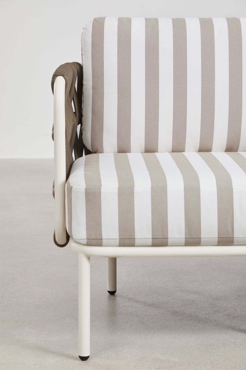 Sofa ogrodowy 3-osobowy z aluminium i plecionego sznurka Tevary, obrazek w galerii 8