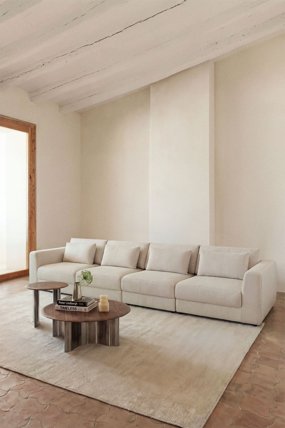 Modułowa sofa 4-częściowa z tkaniny chenille Cataline, obrazek w galerii 1