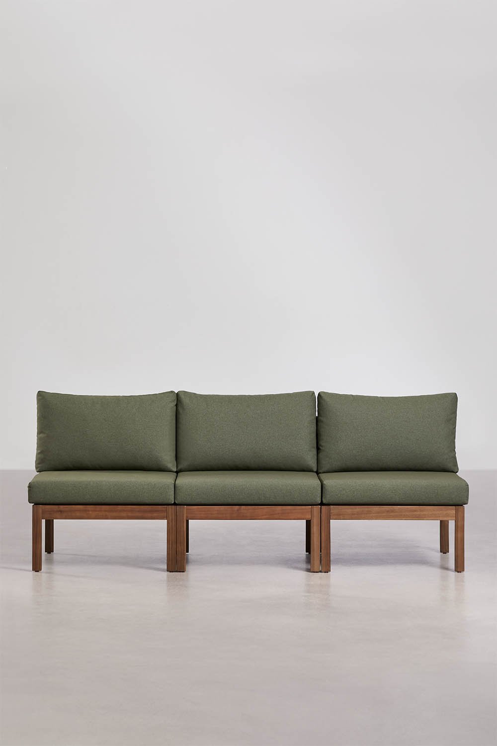 Sofa modułowy 3-częściowy z drewna akacjowego Branson, obrazek w galerii 3