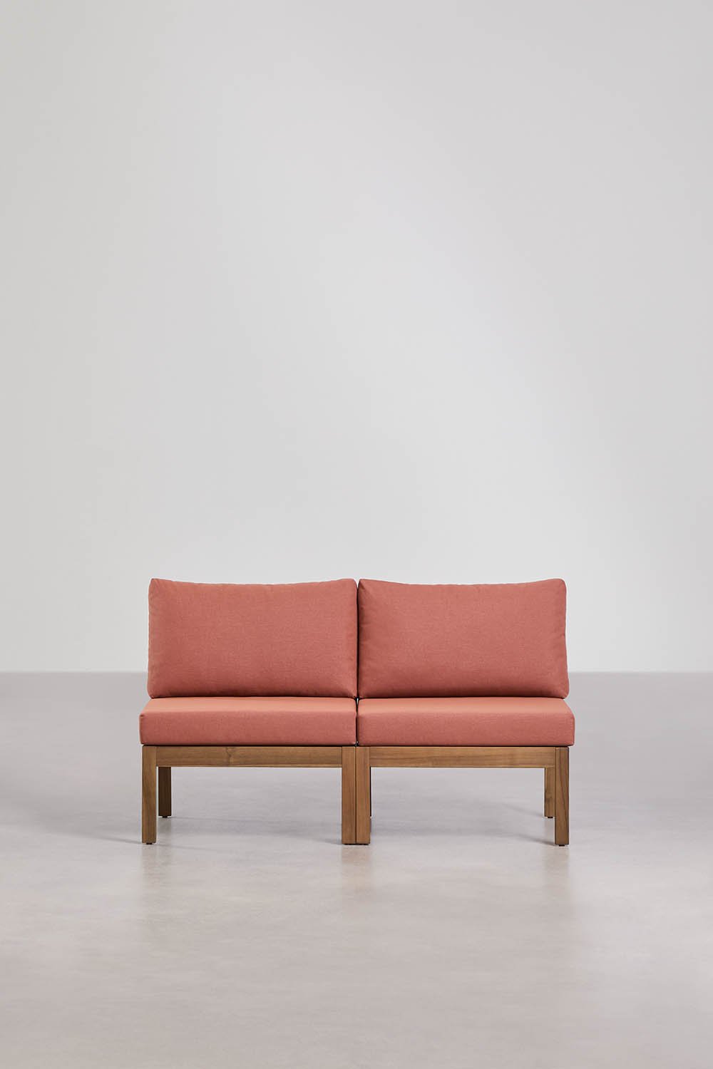 Sofa modułowy 2-częściowy z drewna akacjowego Branson, obrazek w galerii 3