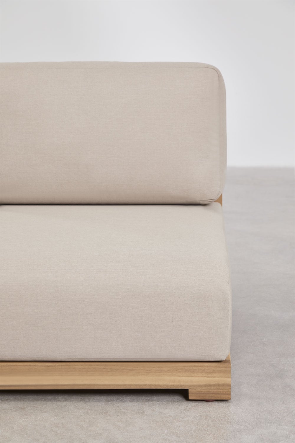 Sofa modułowy ogrodowy 4-częściowy z podłokietnikami z drewna akacjowego Brivori, obrazek w galerii 4