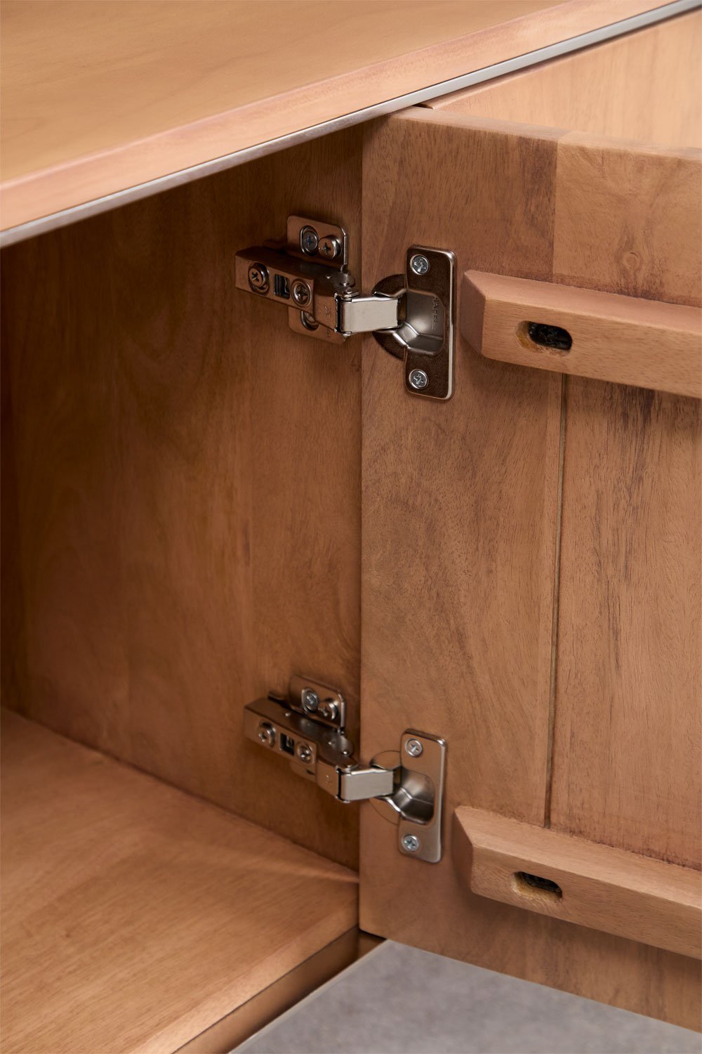 Mebel RTV 160x40 cm z drewna mango i stali Osaka, obrazek w galerii 8