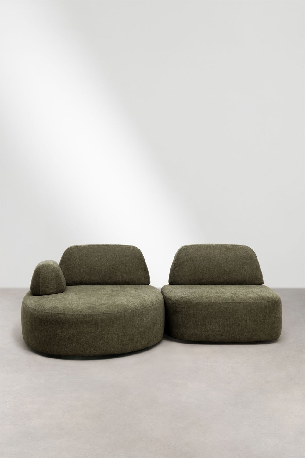 Sofa modułowy z lewym szezlongiem, 2-częściowy, tapicerowany Giorgia, obrazek w galerii 3