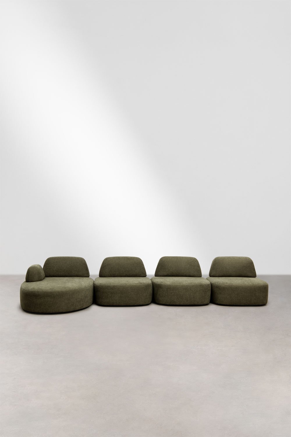 Sofa modułowy z lewym szezlongiem, 4-częściowy, tapicerowany Giorgia, obrazek w galerii 3