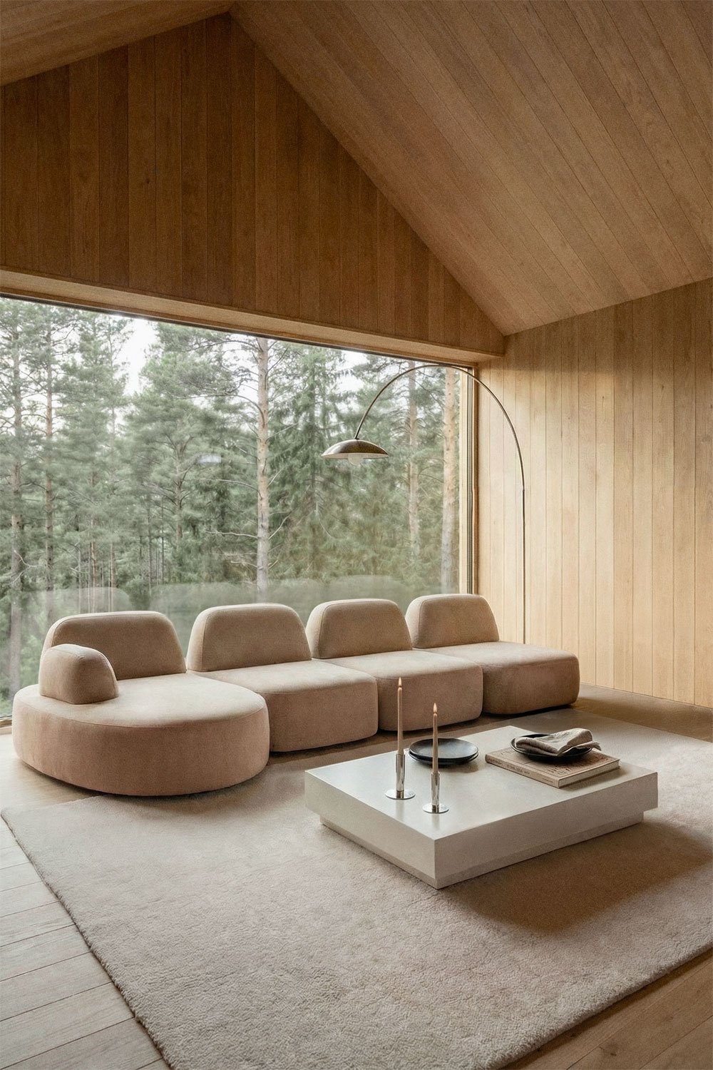 Sofa modułowy z lewym szezlongiem, 4-częściowy, tapicerowany Giorgia, obrazek w galerii 10