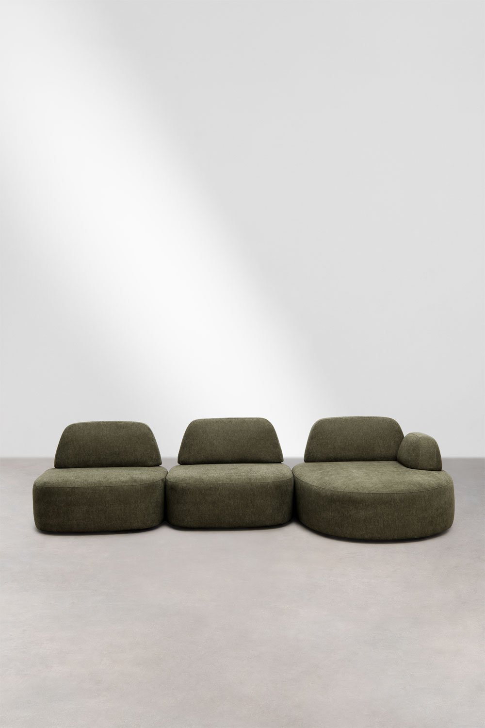 Sofa modułowy z prawym szezlongiem, 3-częściowy, tapicerowany Giorgia, obrazek w galerii 3