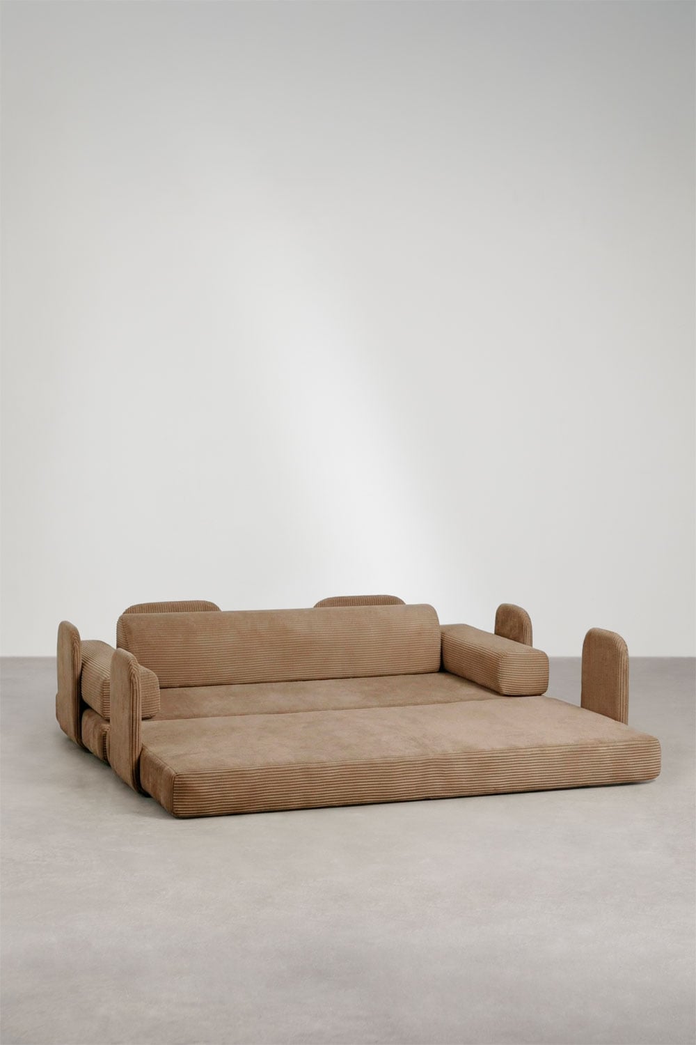 Sofa rozkładana dwuosobowa z weluru pakowana próżniowo Paoly, obrazek w galerii 6