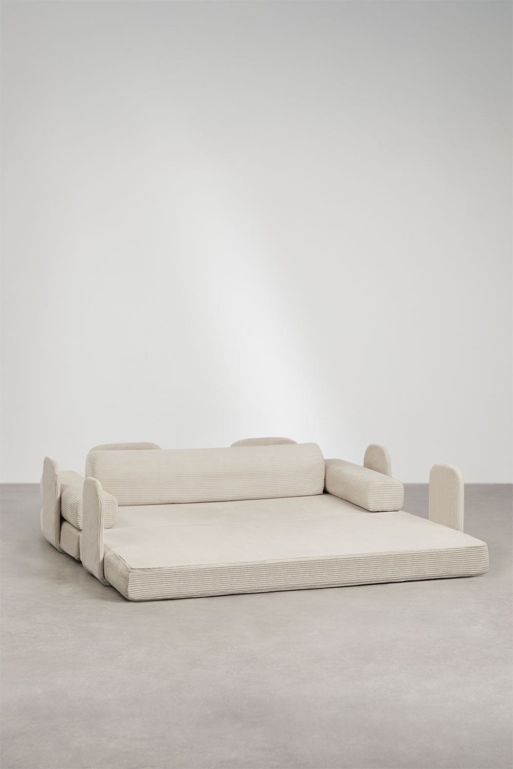 Sofa rozkładana dwuosobowa z weluru pakowana próżniowo Paoly, obrazek w galerii 6