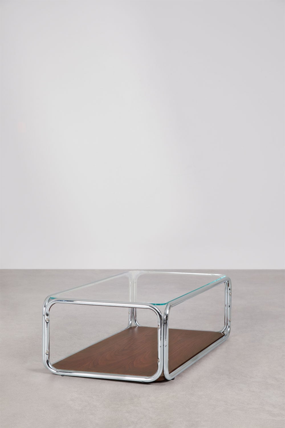 Prostokątny stolik kawowy 120x60 cm z żelaza i hartowanego szkła Kavena, obrazek w galerii 2