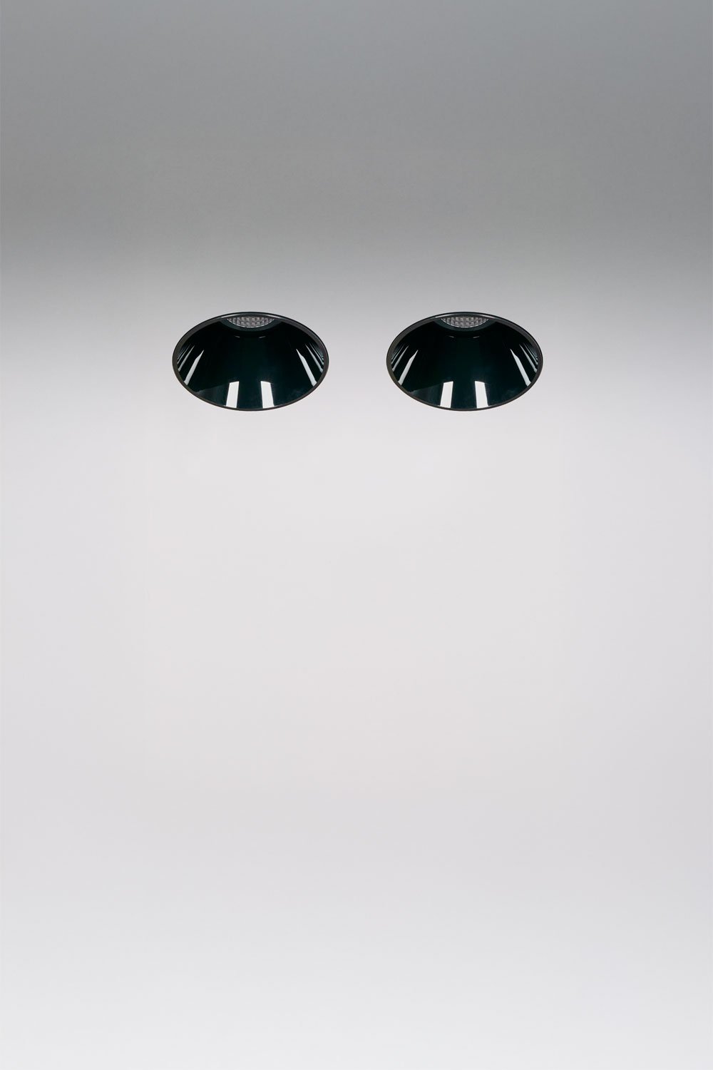 Pack 2 wpuszczanych downlightów LED bezramkowych trimless, okrągłych, aluminiowych Luisiana, obrazek w galerii 1