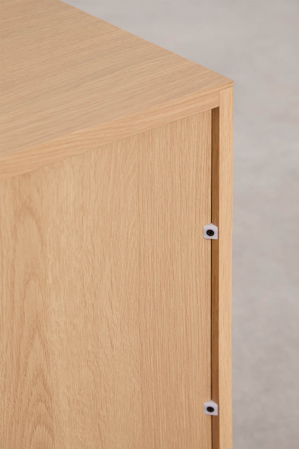 Mebel RTV 160x40 cm z MDF i fornirem dębowym Bromley, obrazek w galerii 6