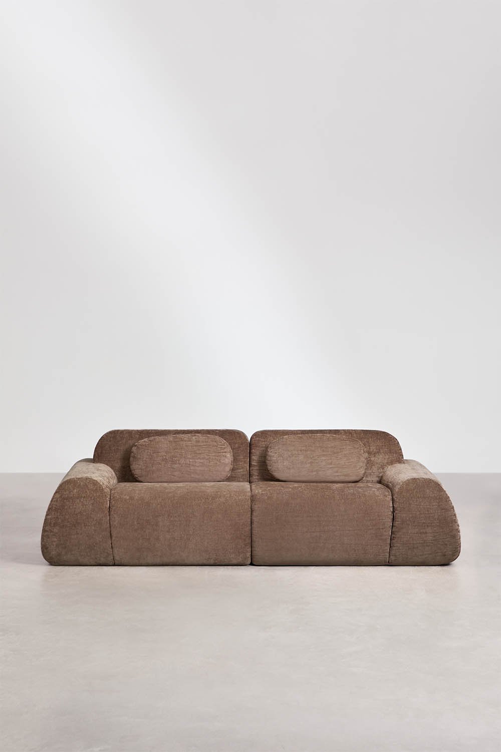 Sofa modułowy 2-częściowy z tkaniny chenilla pakowany próżniowo Merida, obrazek w galerii 3