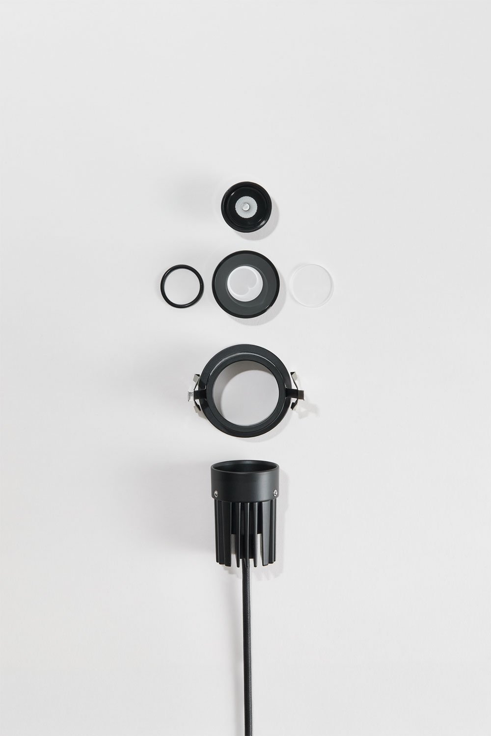 Downlight LED wpuszczany z okrągłą ramką Ø5 cm do użytku zewnętrznego, wykonany z aluminium Luisiana, imagen de galeria 6