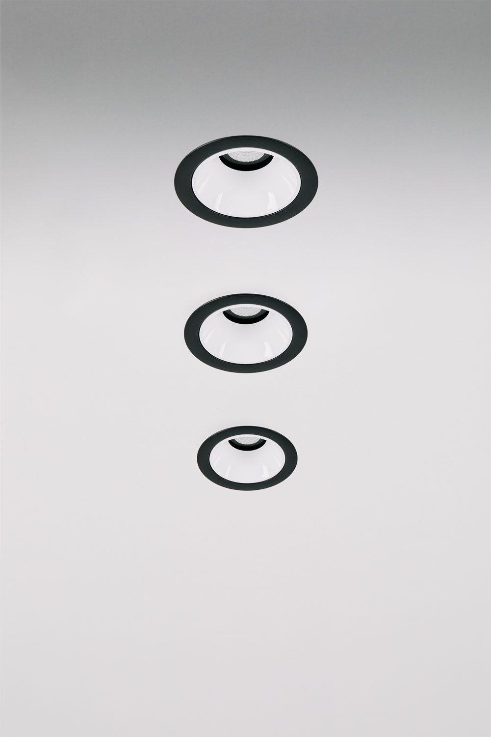 Pack 3 wbudowanych downlightów LED z okrągłymi ramkami Ø7 cm z aluminium Luisiana, imagen de galeria 1