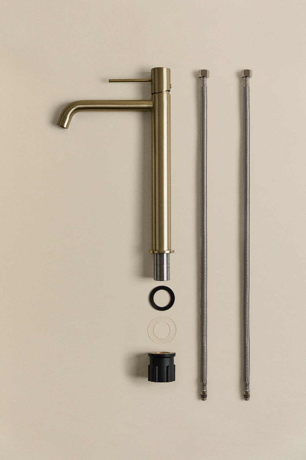 Zestaw wiszących mebli łazienkowych 95x45 cm z drewna mango i naturalnego kamienia Kivalina, obrazek w galerii 17
