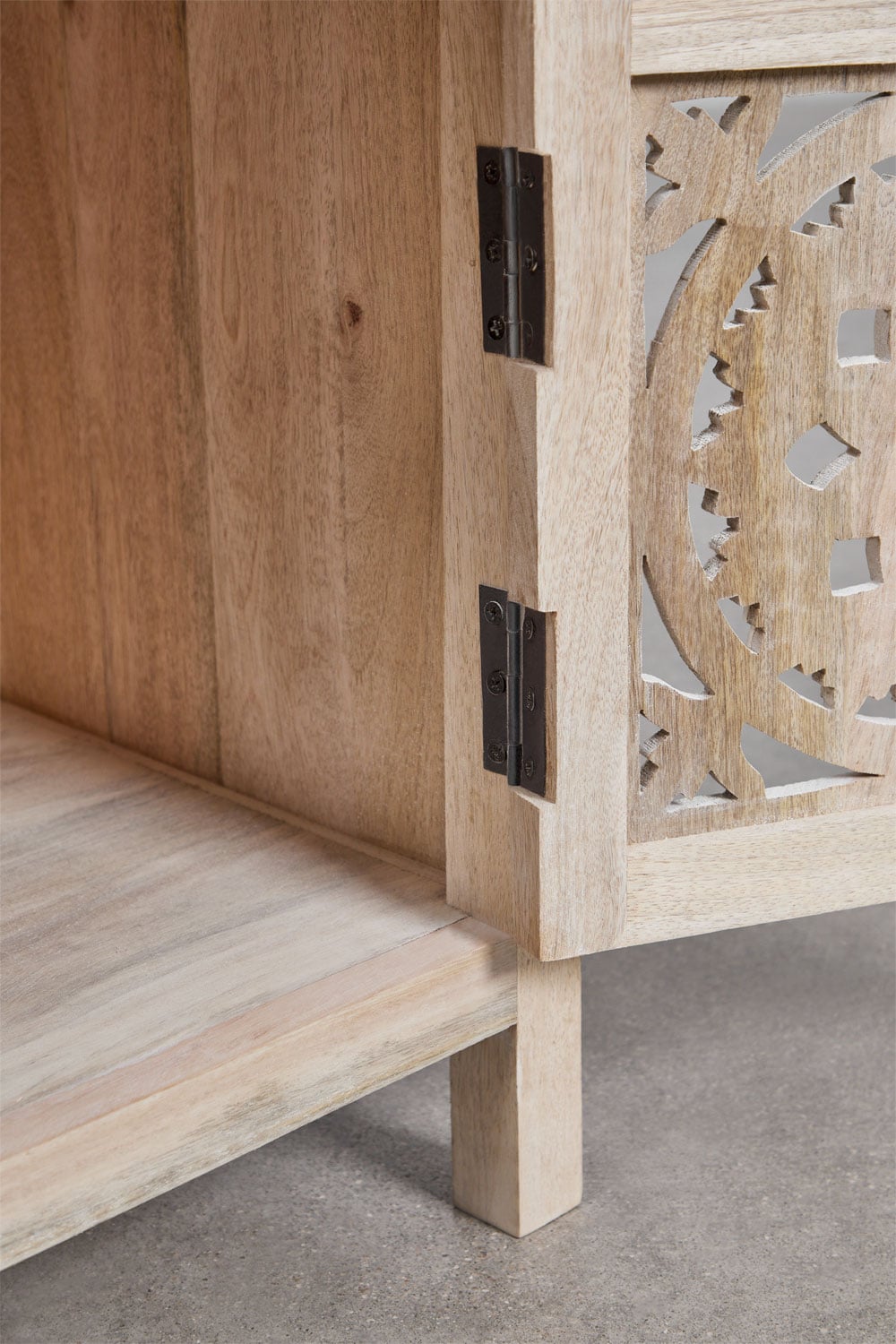 Szafka RTV 145x40 cm z drewna mango Ardel, obrazek w galerii 6